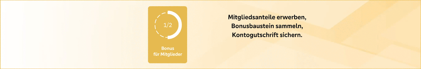 Mitglied werden und vom Bonusprogramm profitieren!
