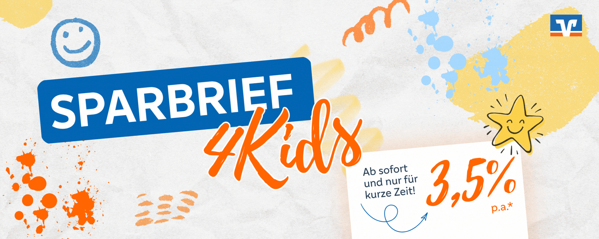 Sparbrief4Kids - Ab sofort und nur für kurze Zeit 3,5 %