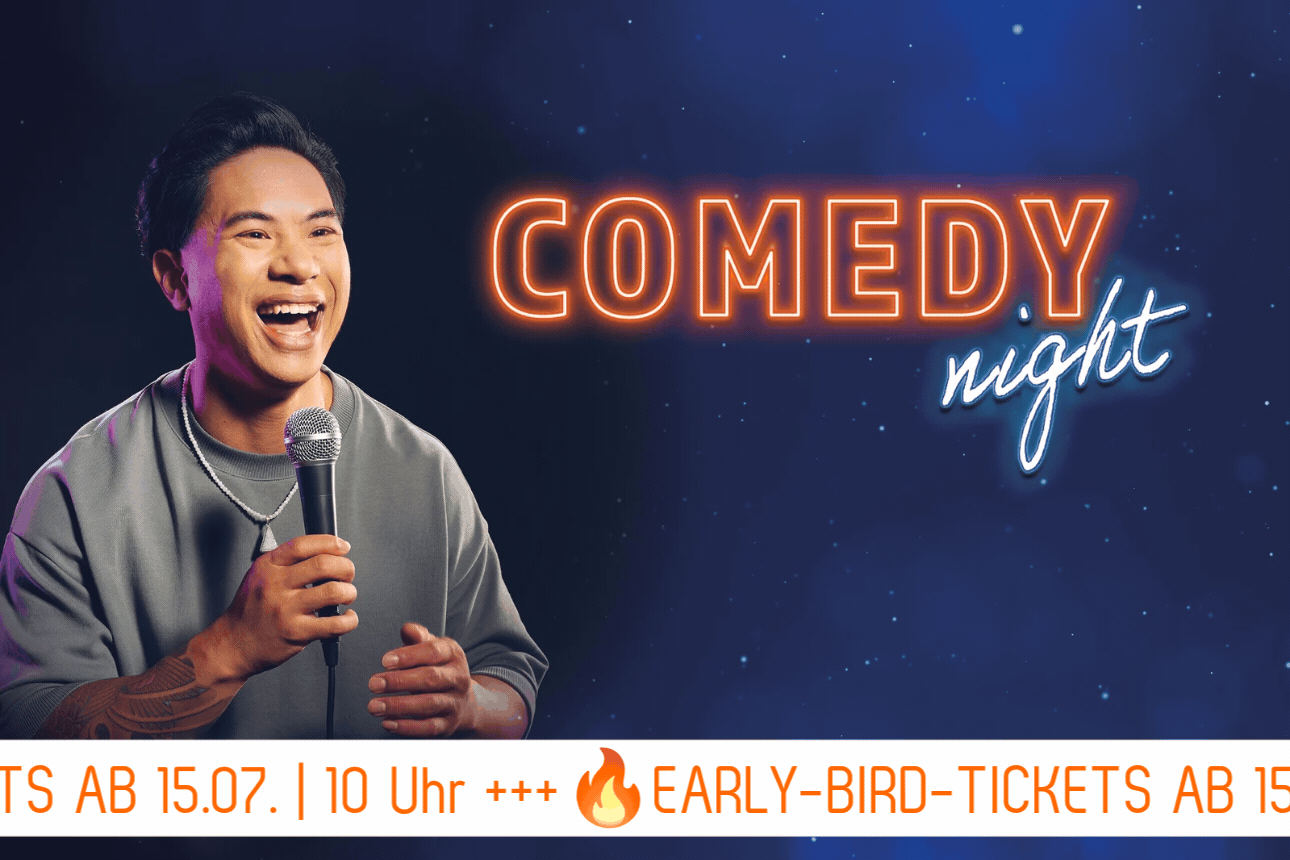 Eventgrafik zur Comedy Night mit Tutty Tran am 30.10.2026 in Böblingen.