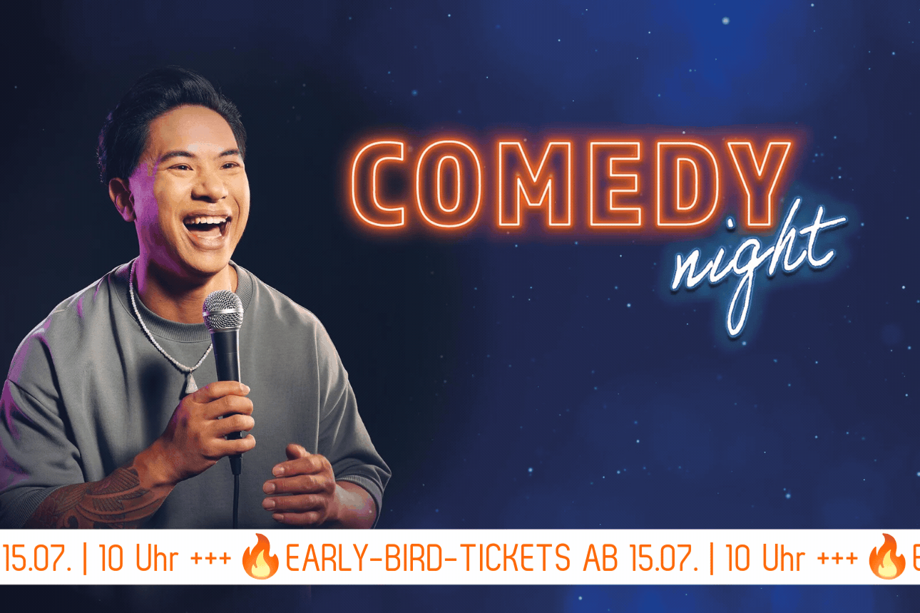 Eventgrafik zur Comedy Night mit Tutty Tran am 30.10.2026 in Böblingen.