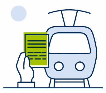 Icon mobil mit zug