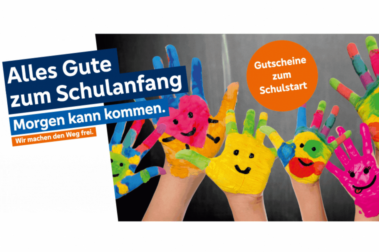 Gutscheinheft-Animation bestehend aus drei Seiten