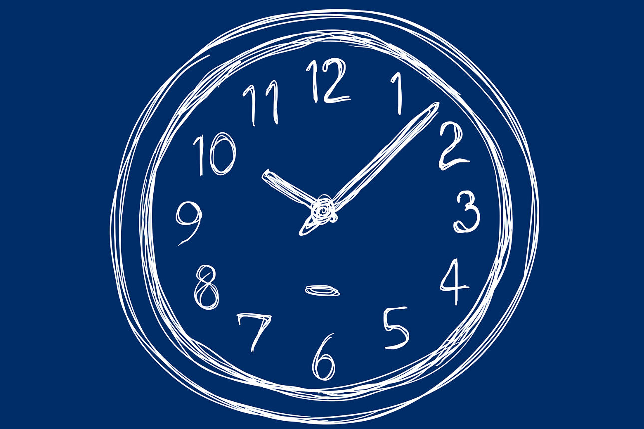 Illustration einer Uhr