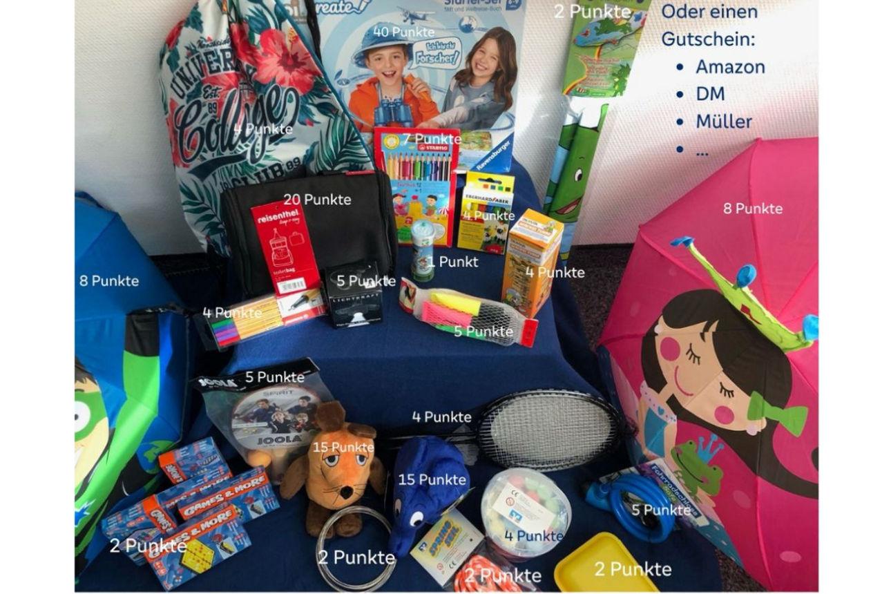 Übersicht der Prämienpass, die man im Shop bestellen kann