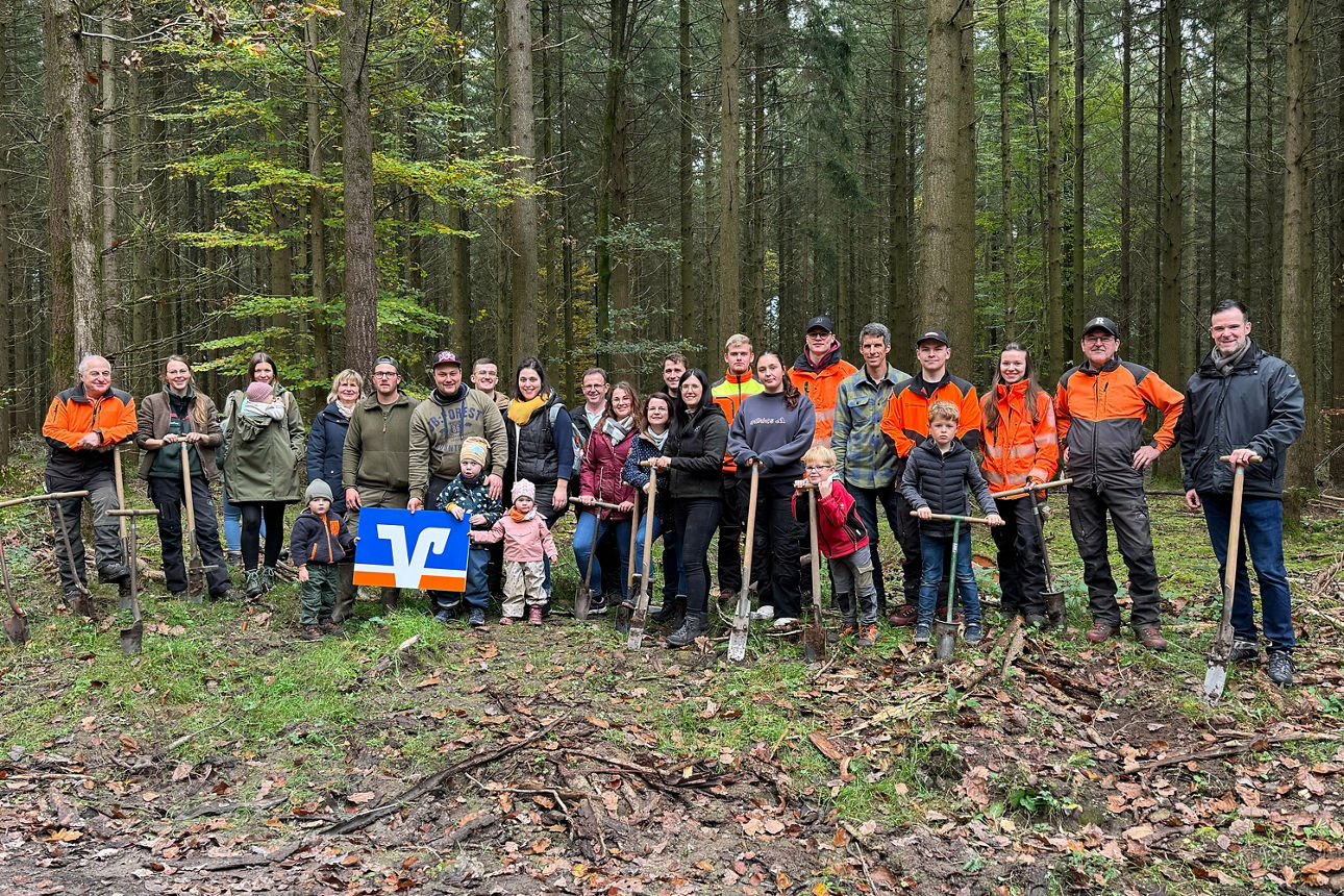 Gruppenfoto im Wald