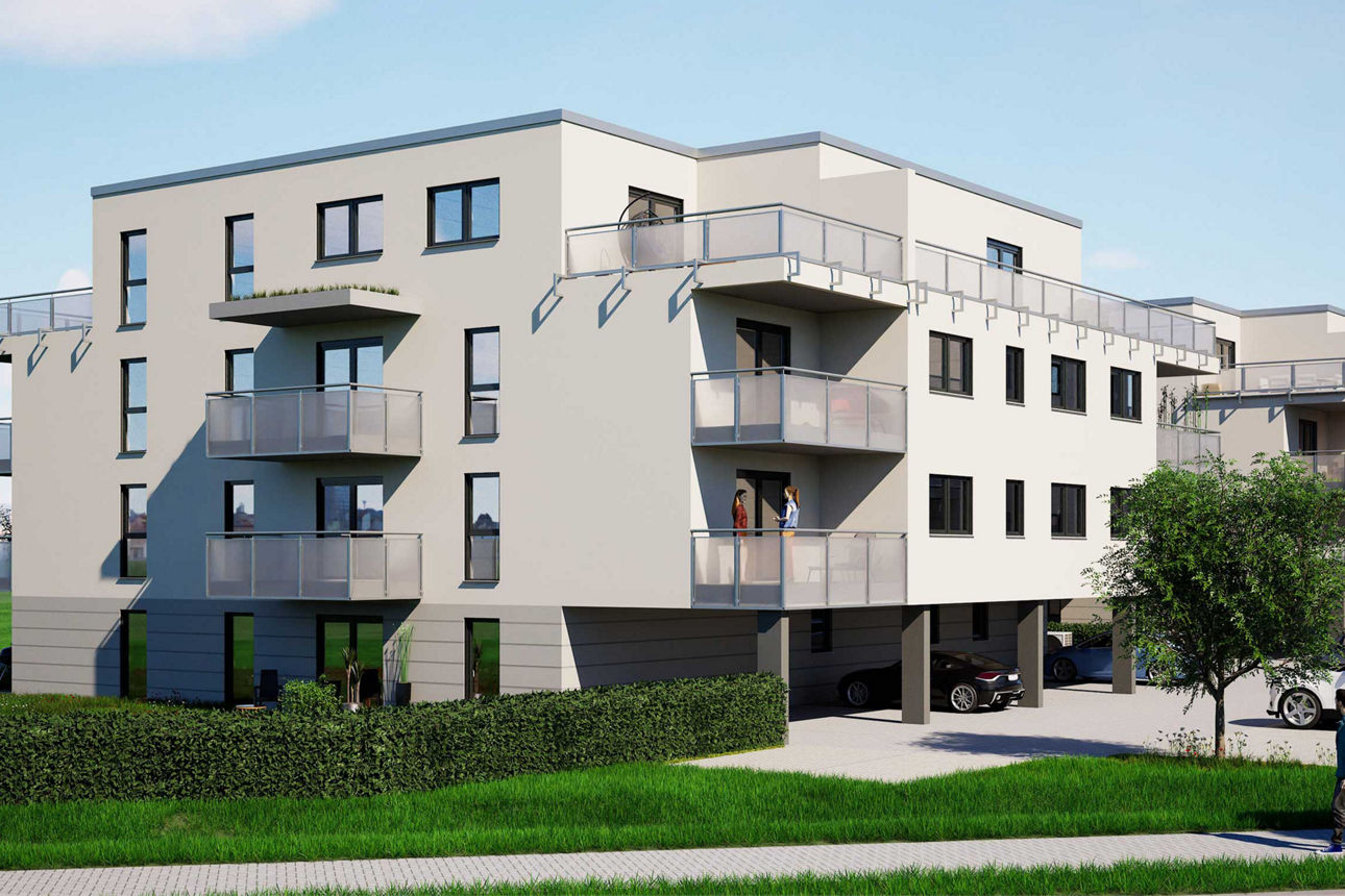 Moderner Wohnkomplex mitten im Grünen