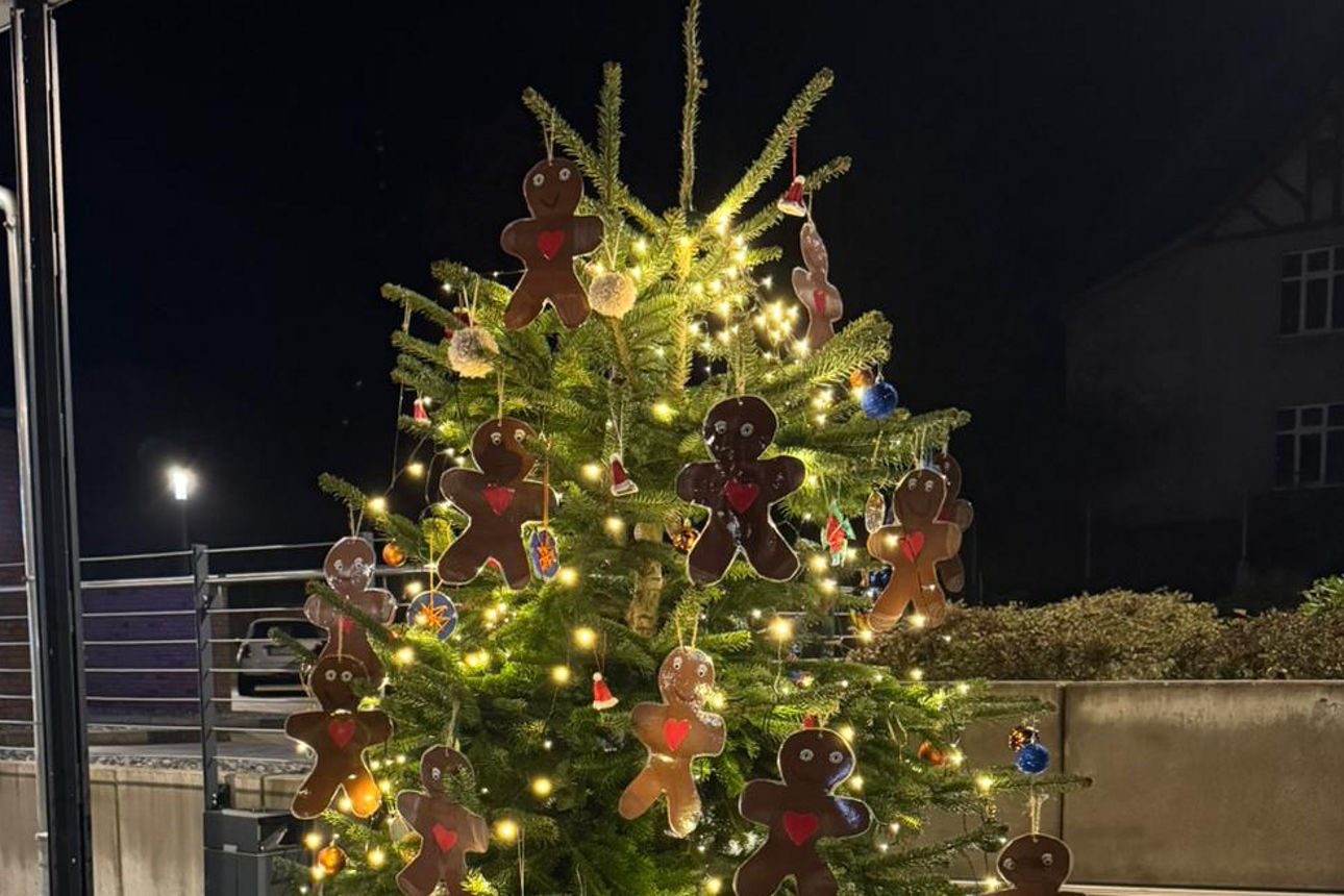 Beleuchteter Weihnachtsbaum