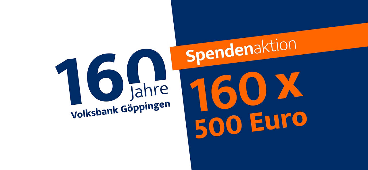 Spendenaktion 160 Jahre Volksbank Göppingen