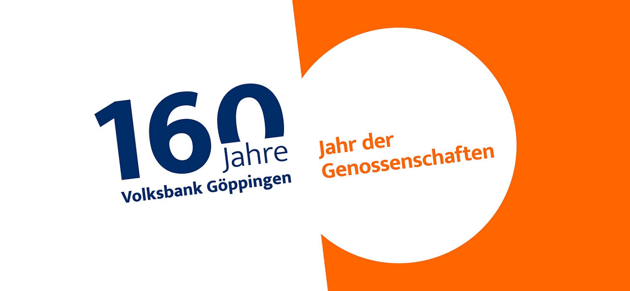 Grafik: 160 Jahre Volksbank Göppingen - Jahr der Genossenschaften