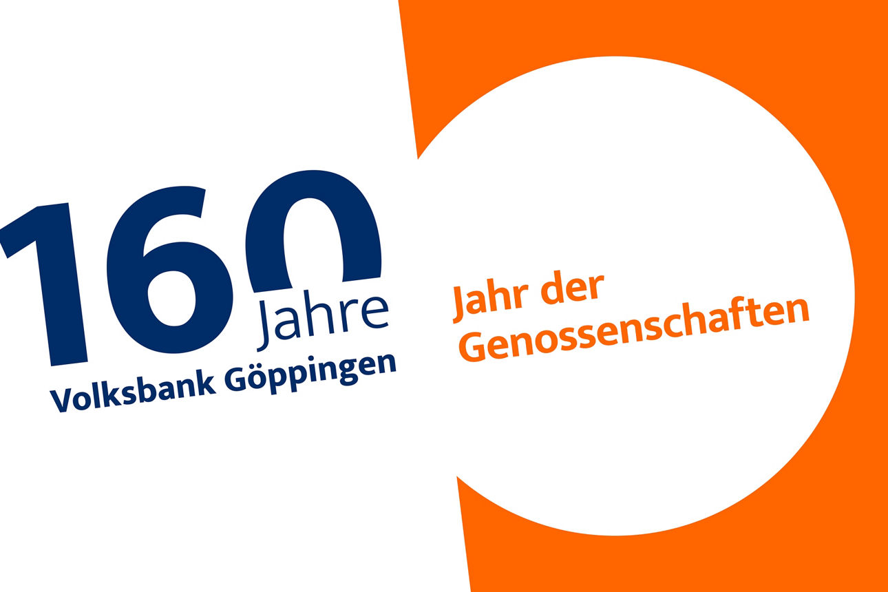 Grafik: 160 Jahre Volksbank Göppingen - Jahr der Genossenschaften