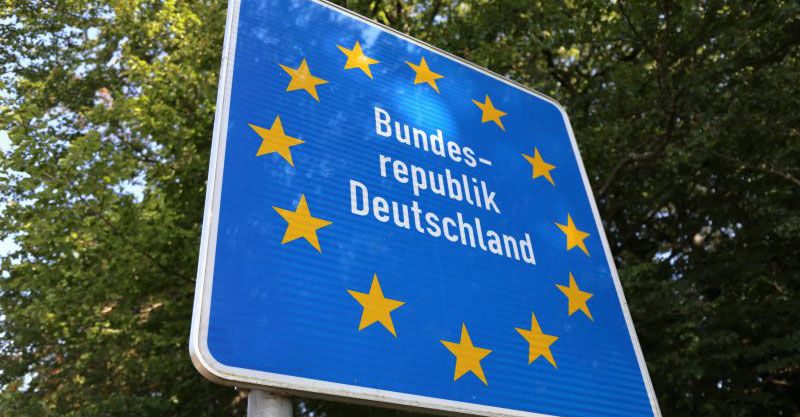 Grenzschild der Bundesrepublik Deutschland