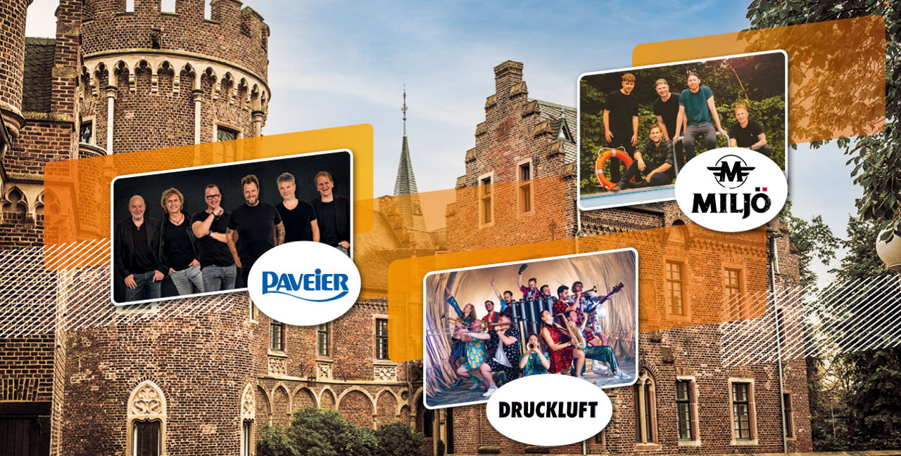 Bild von Schloss Paffendorf mit Bandfotos und Bandlogos