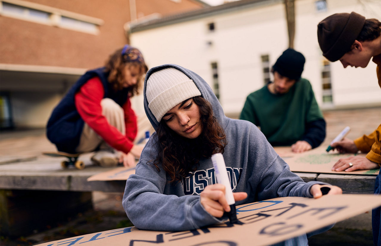 Jugendliche, Skater, Plakat, 4c