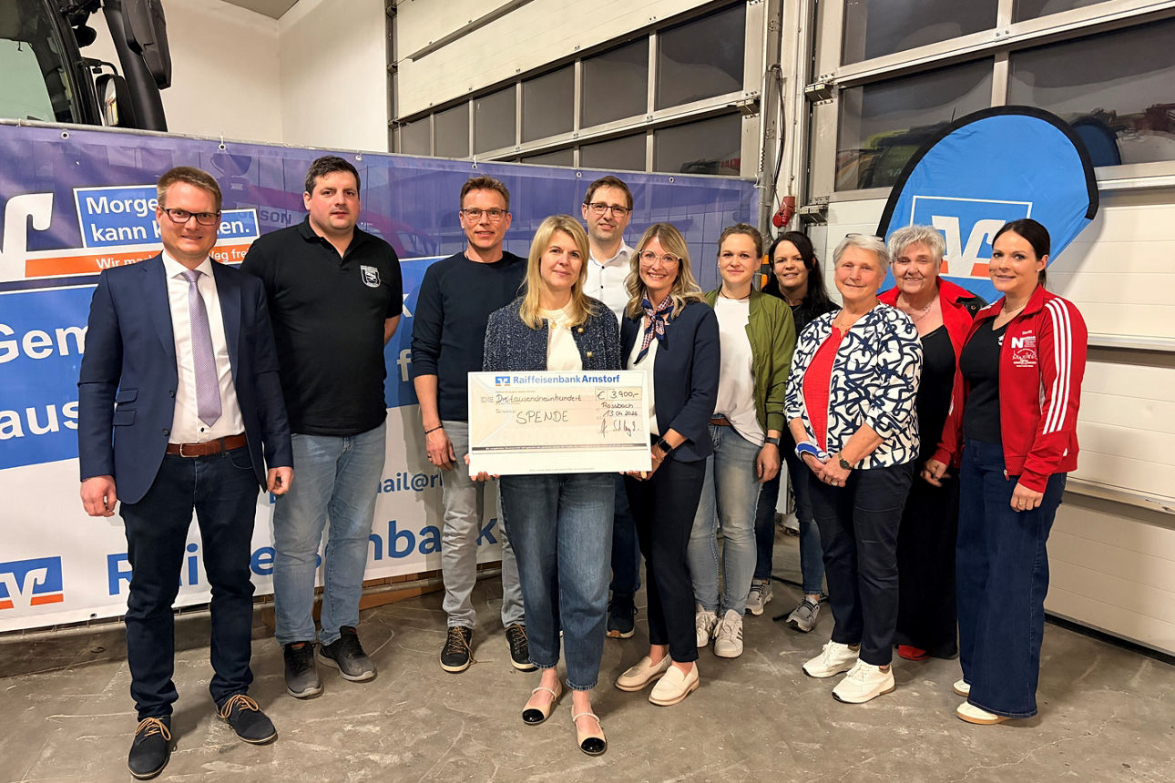 Übergabe der Spenden aus dem Gewinnsparzweckertrag