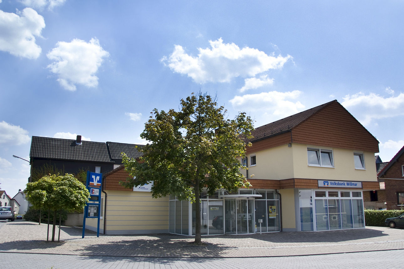 Foto des Bankgebäudes der Volksbank Wißmar eG