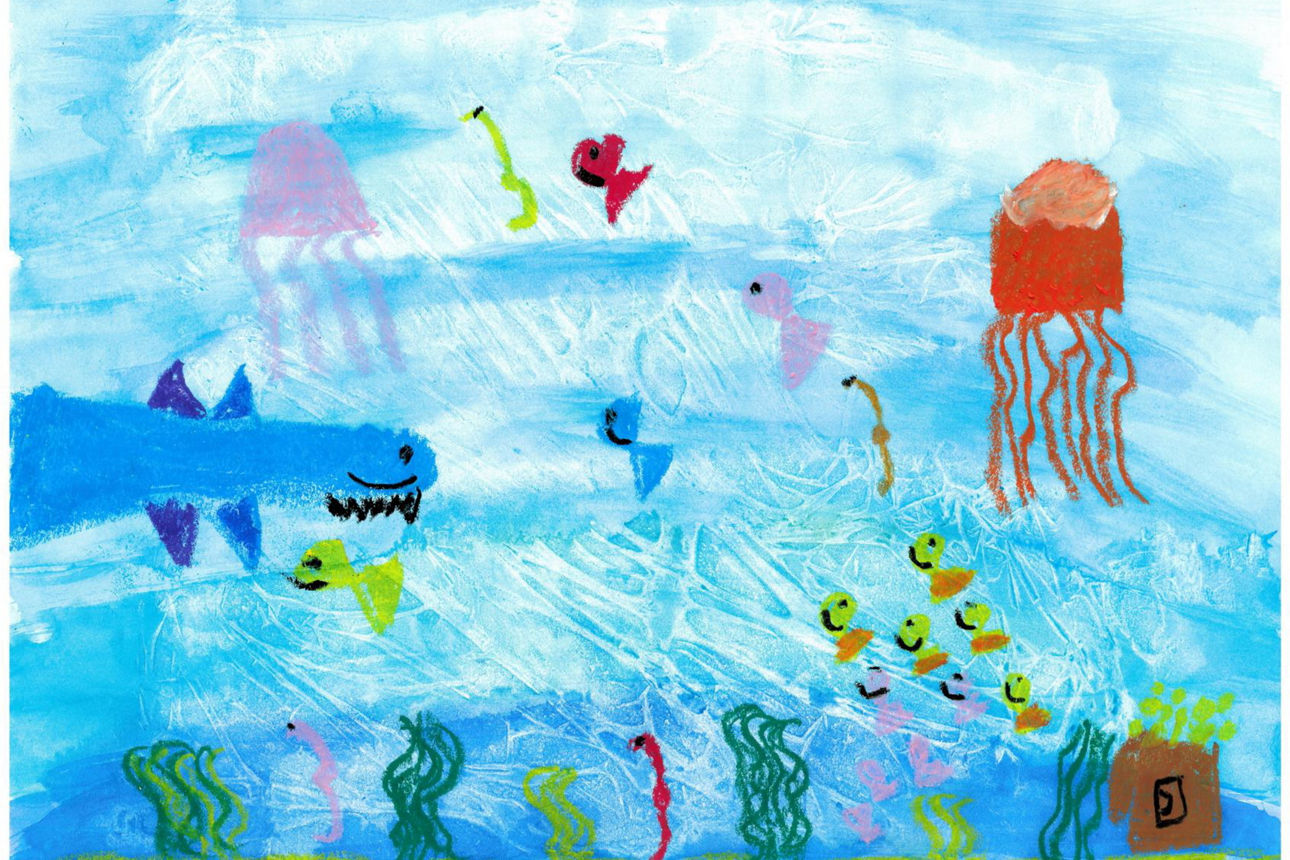 Zeichnung Bunte Unterwasserwelt