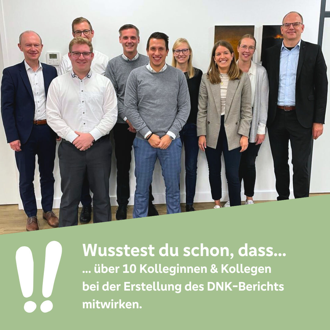 Wusstest du das bereits über 10 Kolleginnen und Kollegen bei der Erstellung des DNK-Berichts mitwirken 