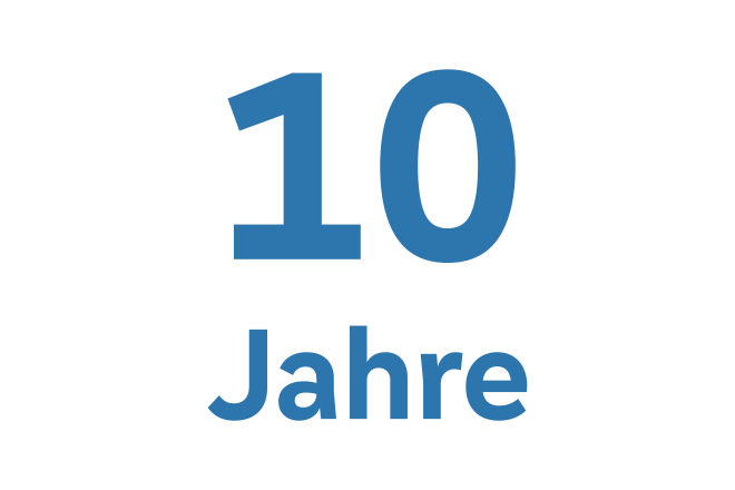 Schriftzug 10 Jahre