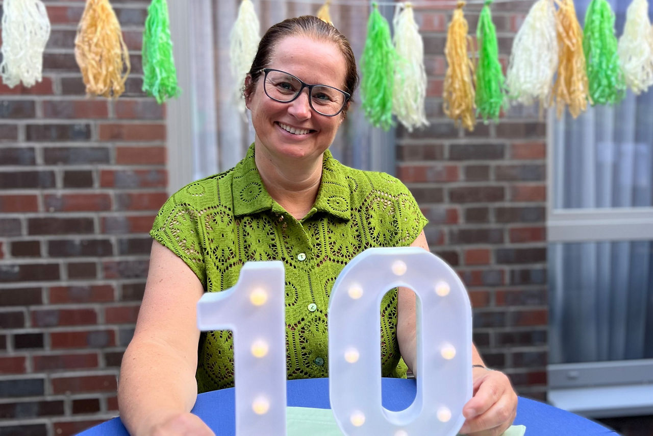 Katja Likuski mit einer 10