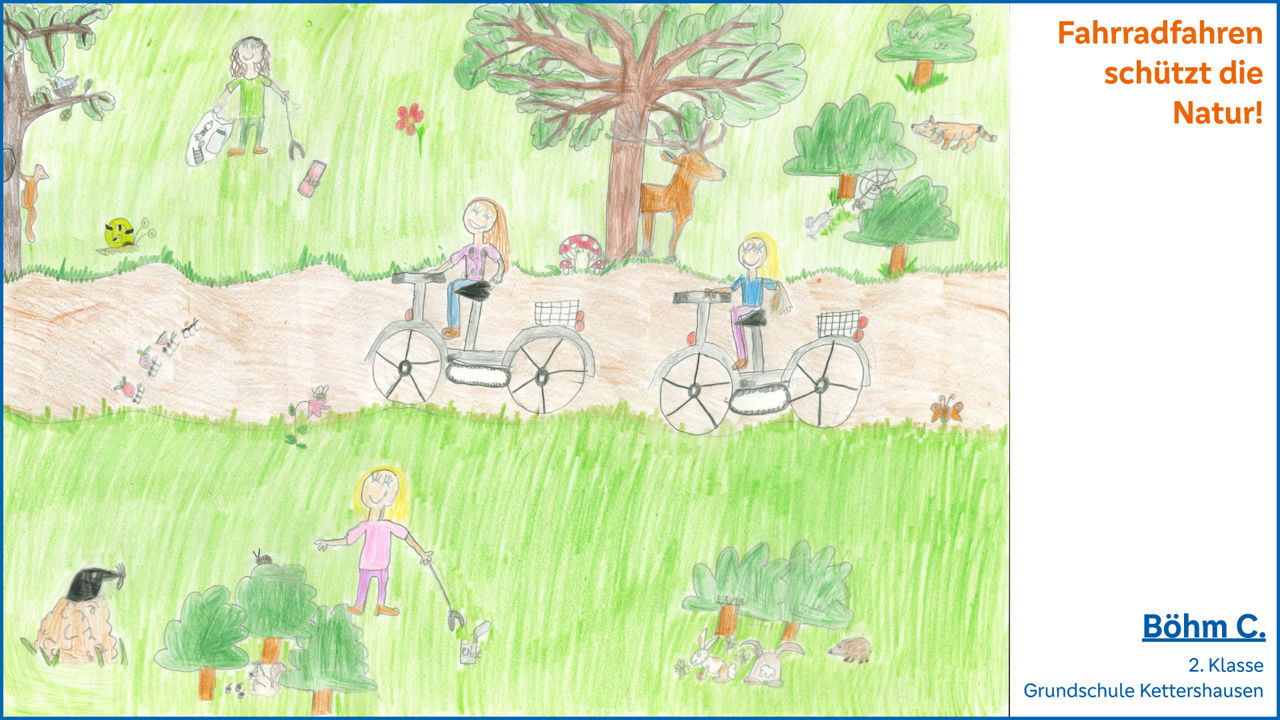 Fahrradfahren schützt die Natur!