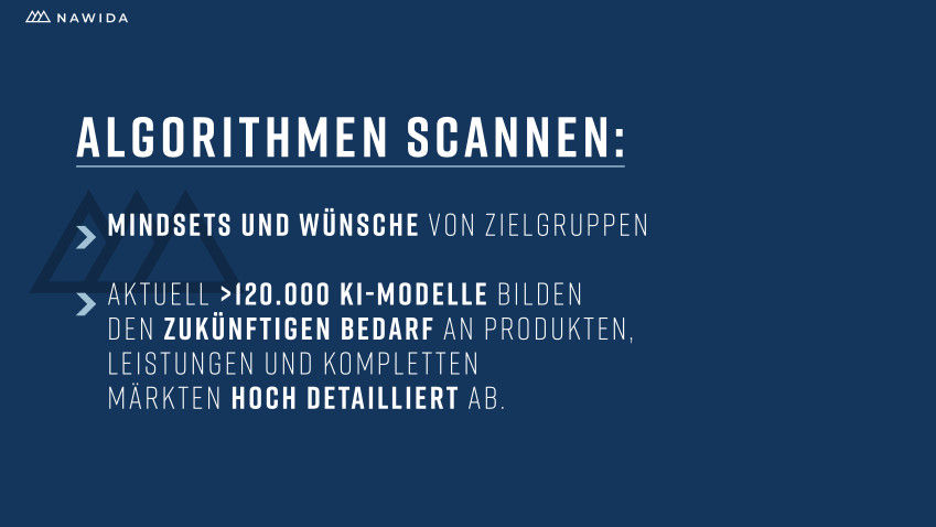 Algorithmen scannen: Mindsets und Wünsche von Zielgruppen & aktuell mehr als 120.000 KI-Modelle bilden.