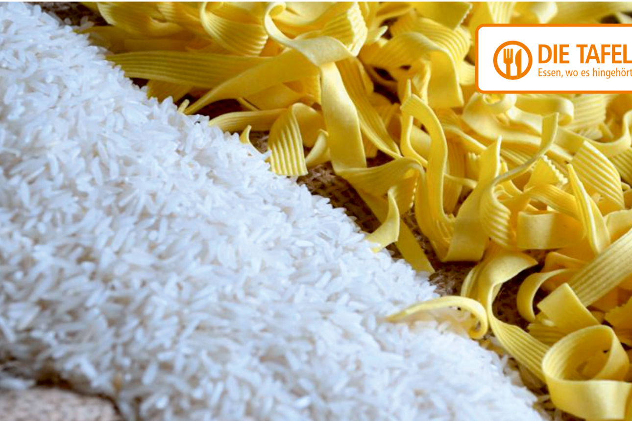 Das Bild zeigt exemplarisch Nudeln und Reis
