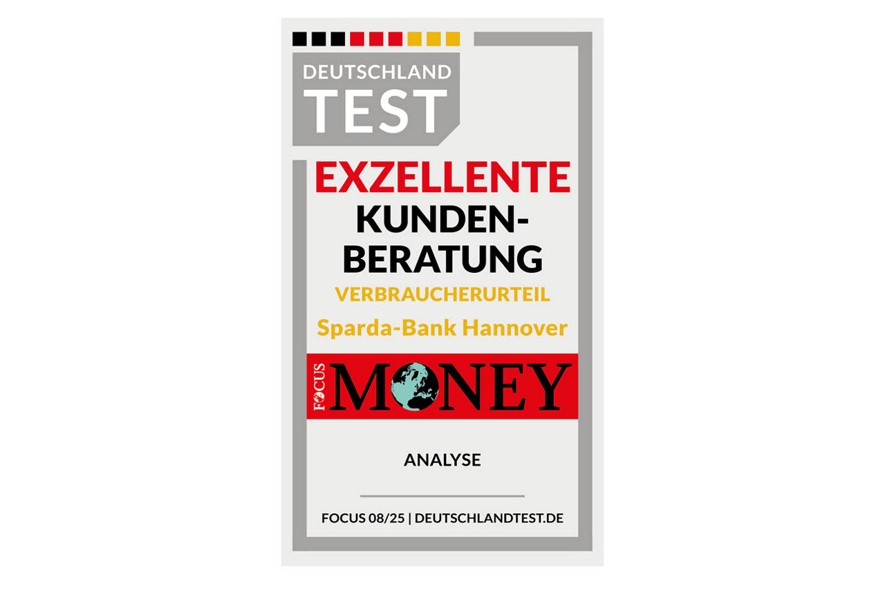 Siegel Exzellente Kundenberatung mit Logo von Fokus Money