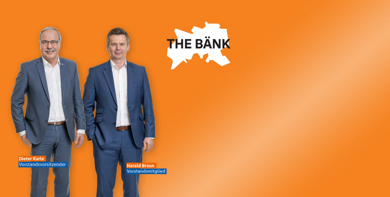 Links Vorstandsvorsitzender Dieter Karle Rechts Vorstandsmitglied Harald Braun