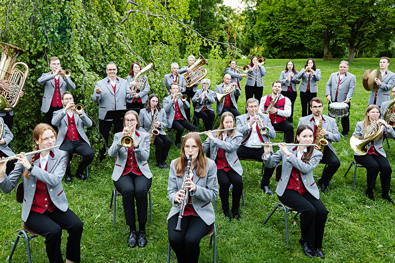Gruppenbild des Musikzugs TSG Öhringen