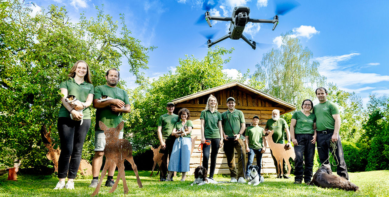 Gruppenbild der Rehkitzrettung Löhleshölzle
