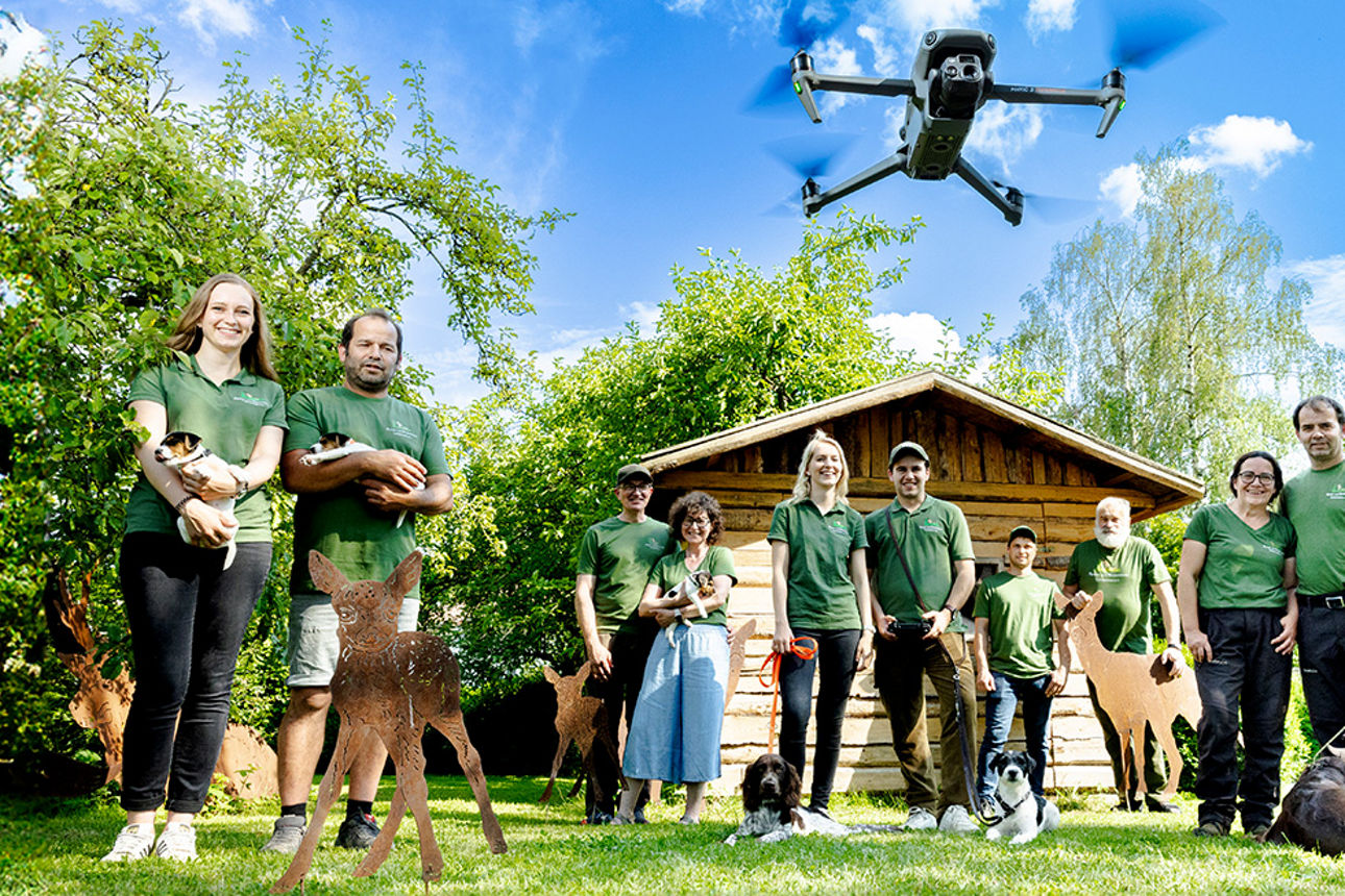 Gruppenbild der Rehkitzrettung Löhleshölzle