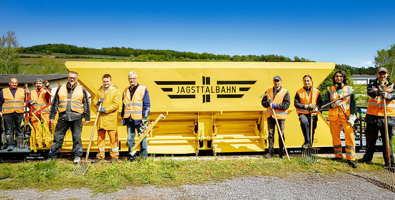 Gruppenbild der Jagsttalbahnfreunde
