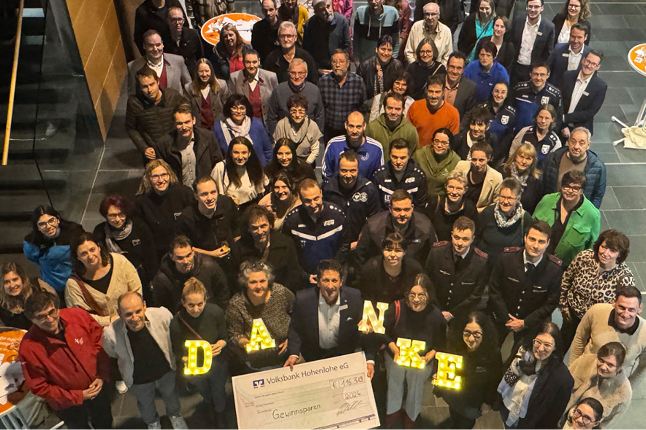 Spendenübergabe im März 2025 in der Hauptstelle in Künzelsau