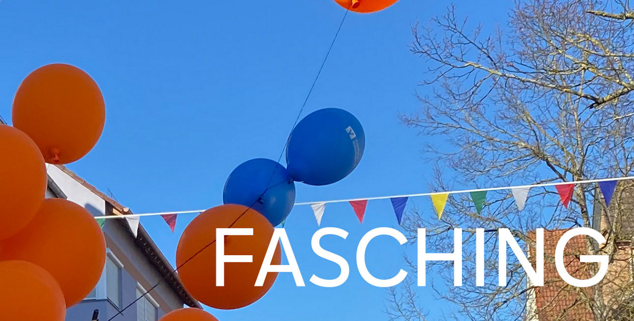 Luftballons und Girlanden beim Fasching in Gerabronn