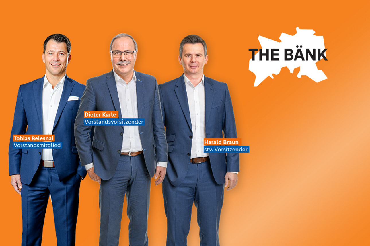 Links Vorstandsvorsitzender Dieter Karle Rechts Vorstandsmitglied Harald Braun