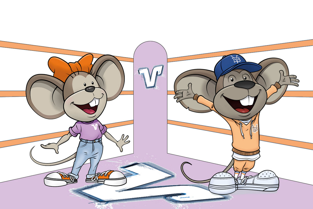 Hanni und Manni im Boxring
