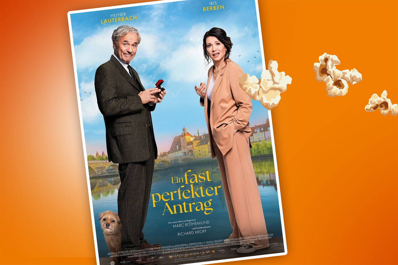 Sie sehen ein Filmplakat von dem Film ,,Ein fast perfekter Antrag"