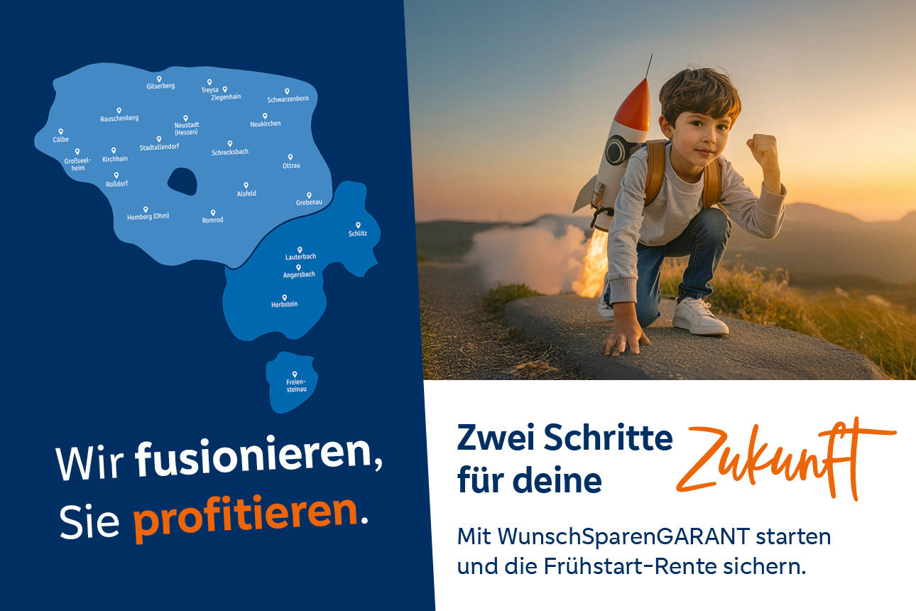 Junge mit Rakette auf dem Rücken als Symbol für die Frühstart-Rente