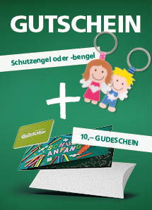 Zur Einschulung dürfen sich die Kinder ein Schutzengel oder Schutzbengel, sowie einen Gudeschein abholen.