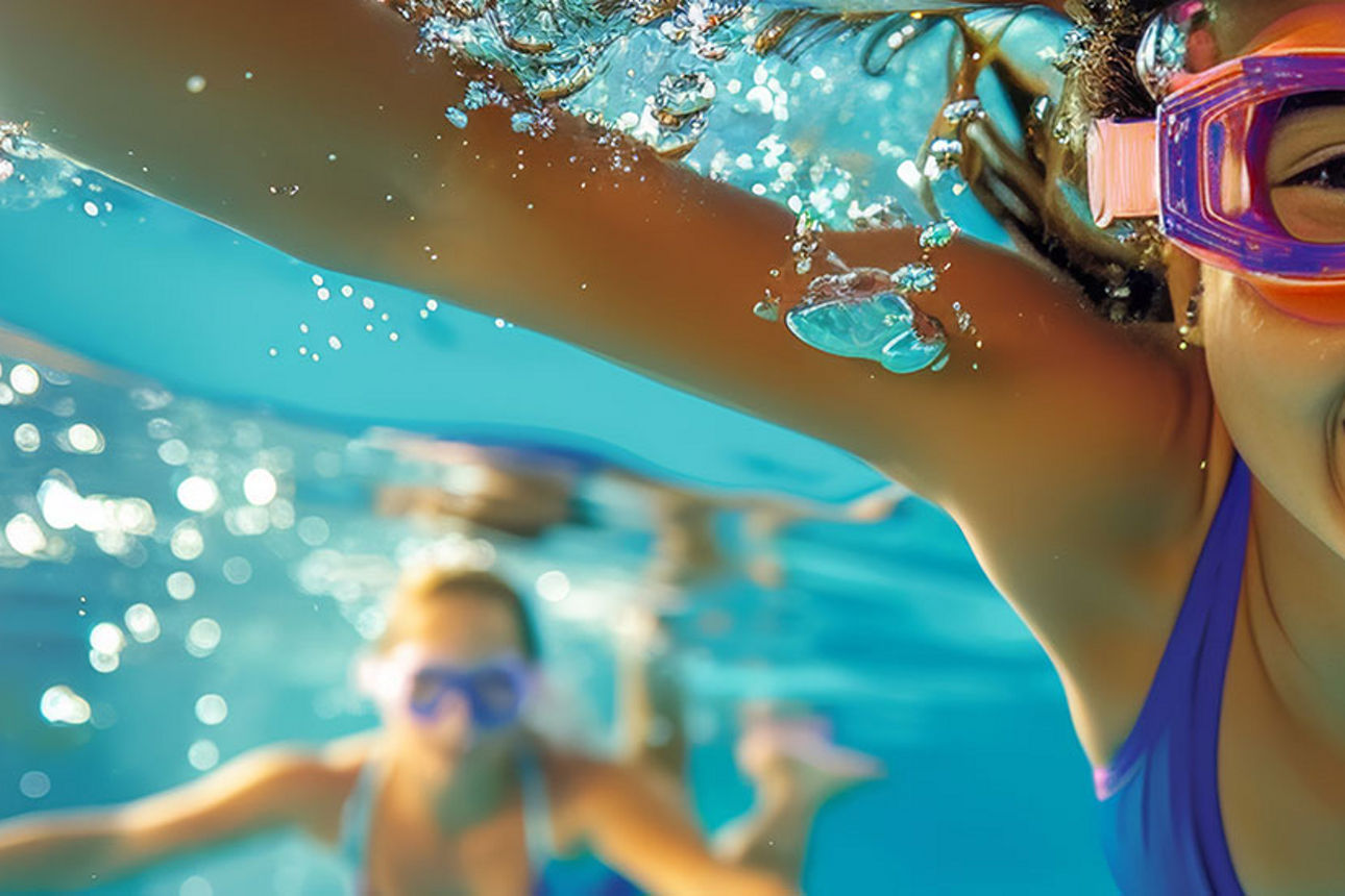 Kind mit Taucherbrille