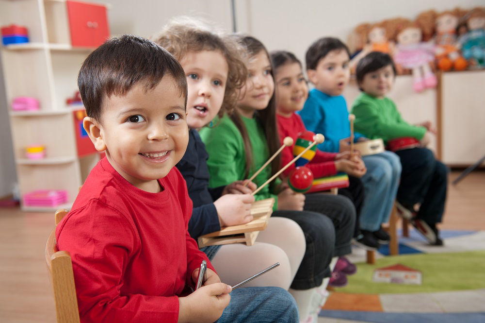 Little boys portrait.A group of preschool children 