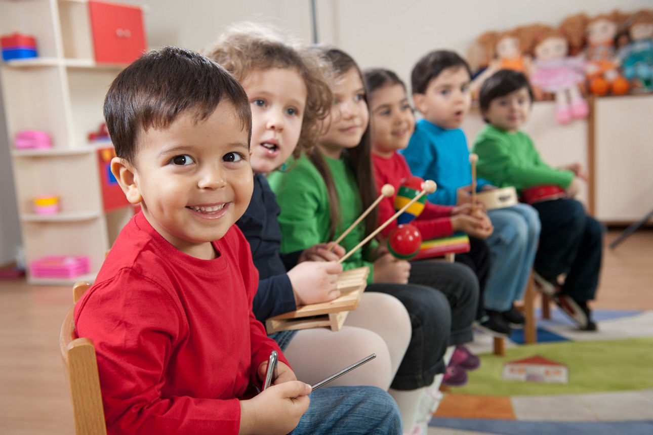 Little boys portrait.A group of preschool children 