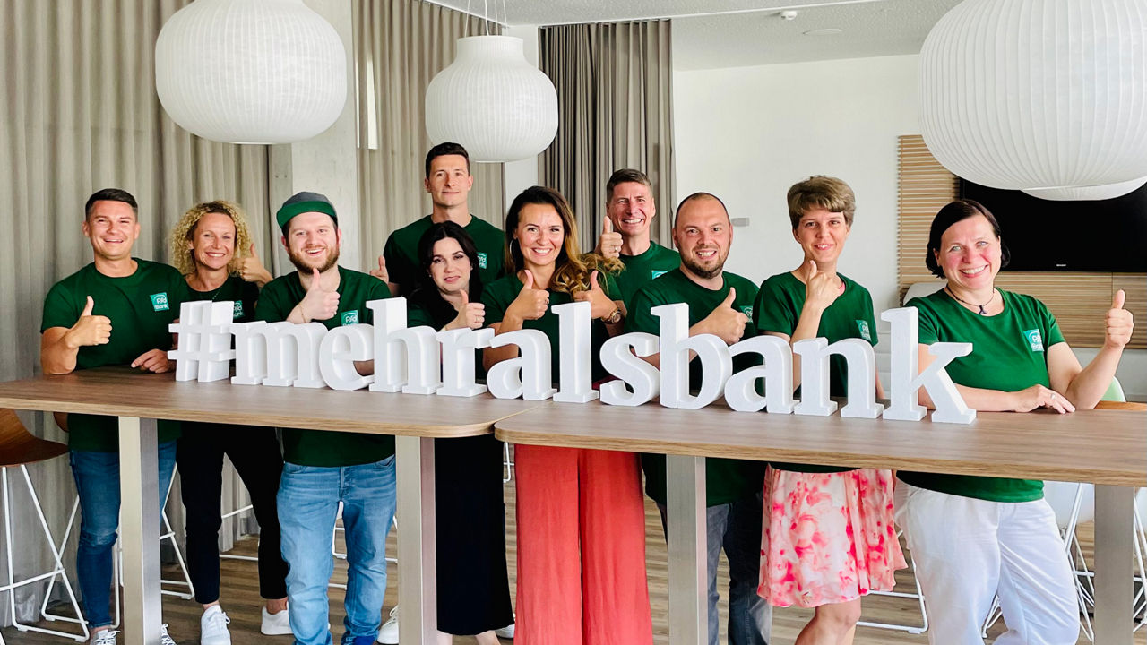 Gruppenbild des Teams der PSD Bank Karlsruhe-Neustadt eG 