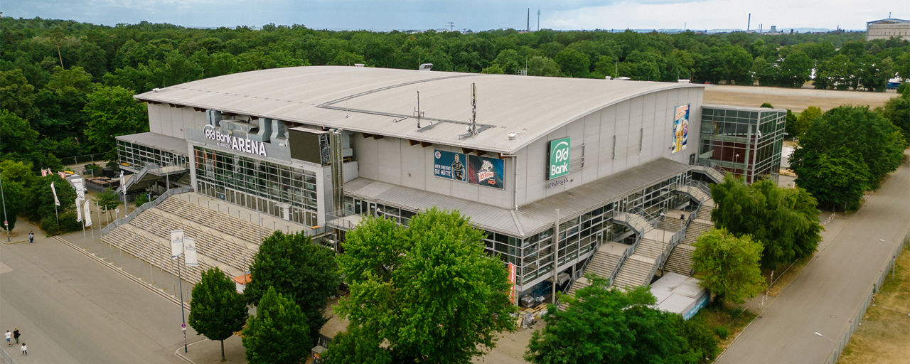 Außenansicht der PSD Bank Nürnberg ARENA