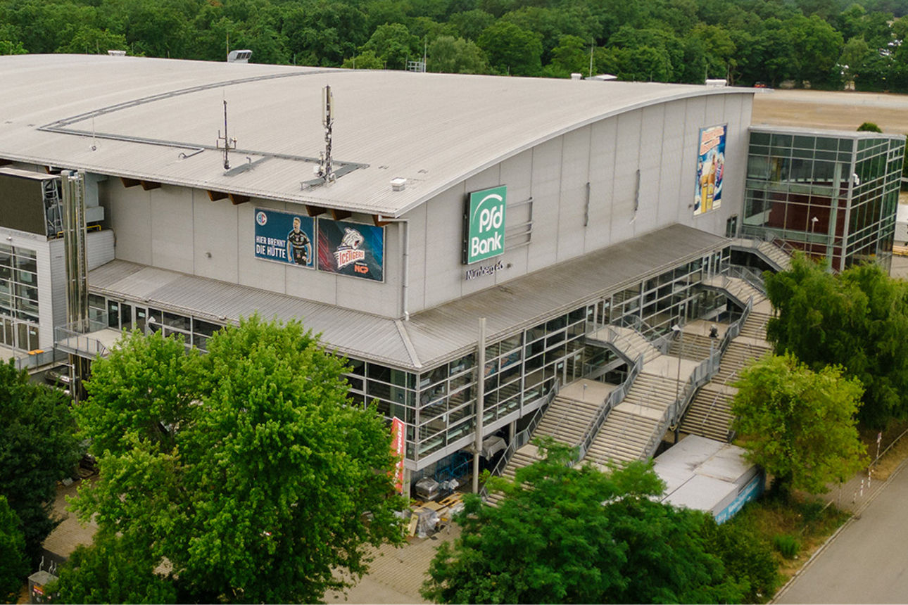 Außenansicht der PSD Bank Nürnberg ARENA