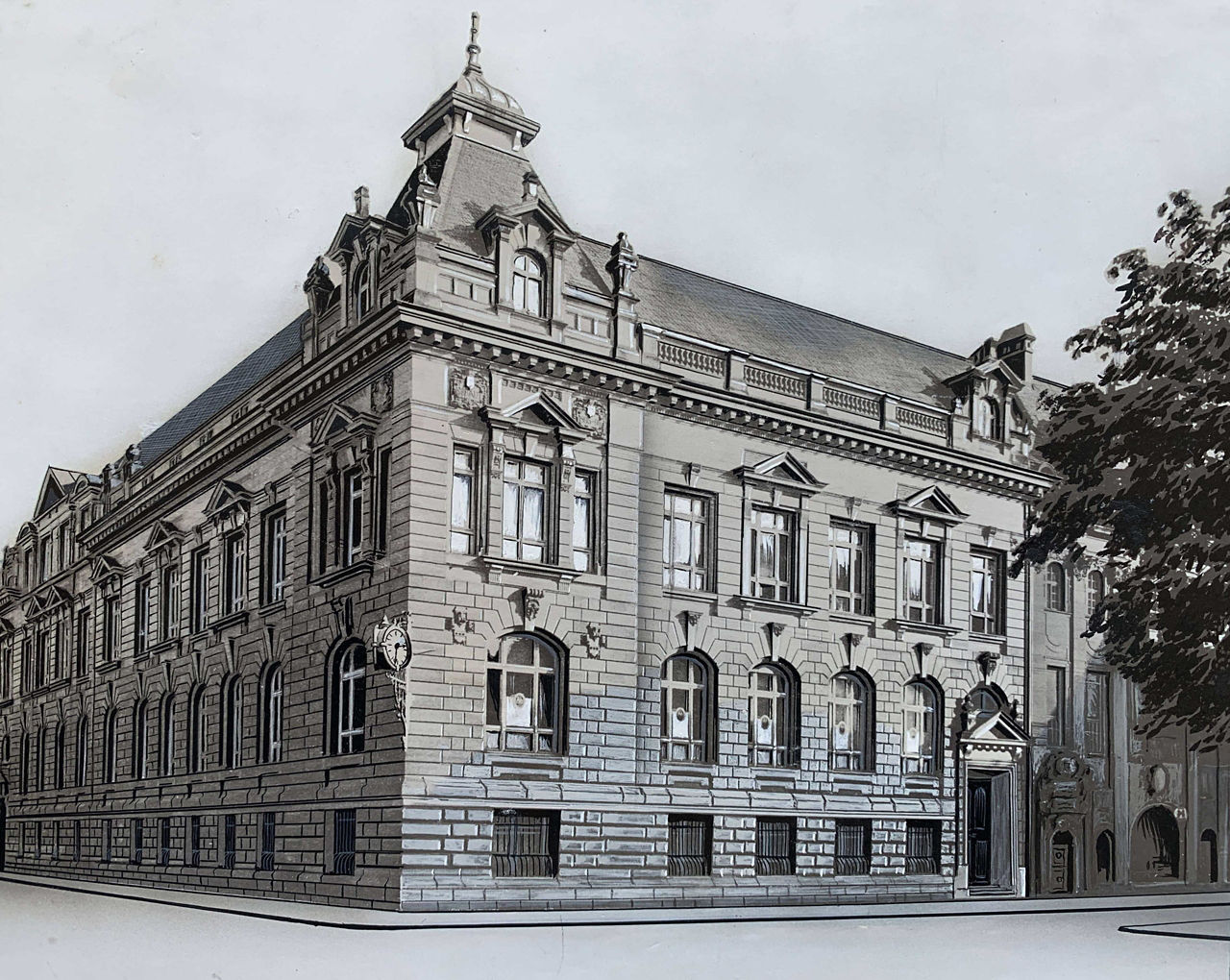 Historisches Bild Stammhaus Waldstraße