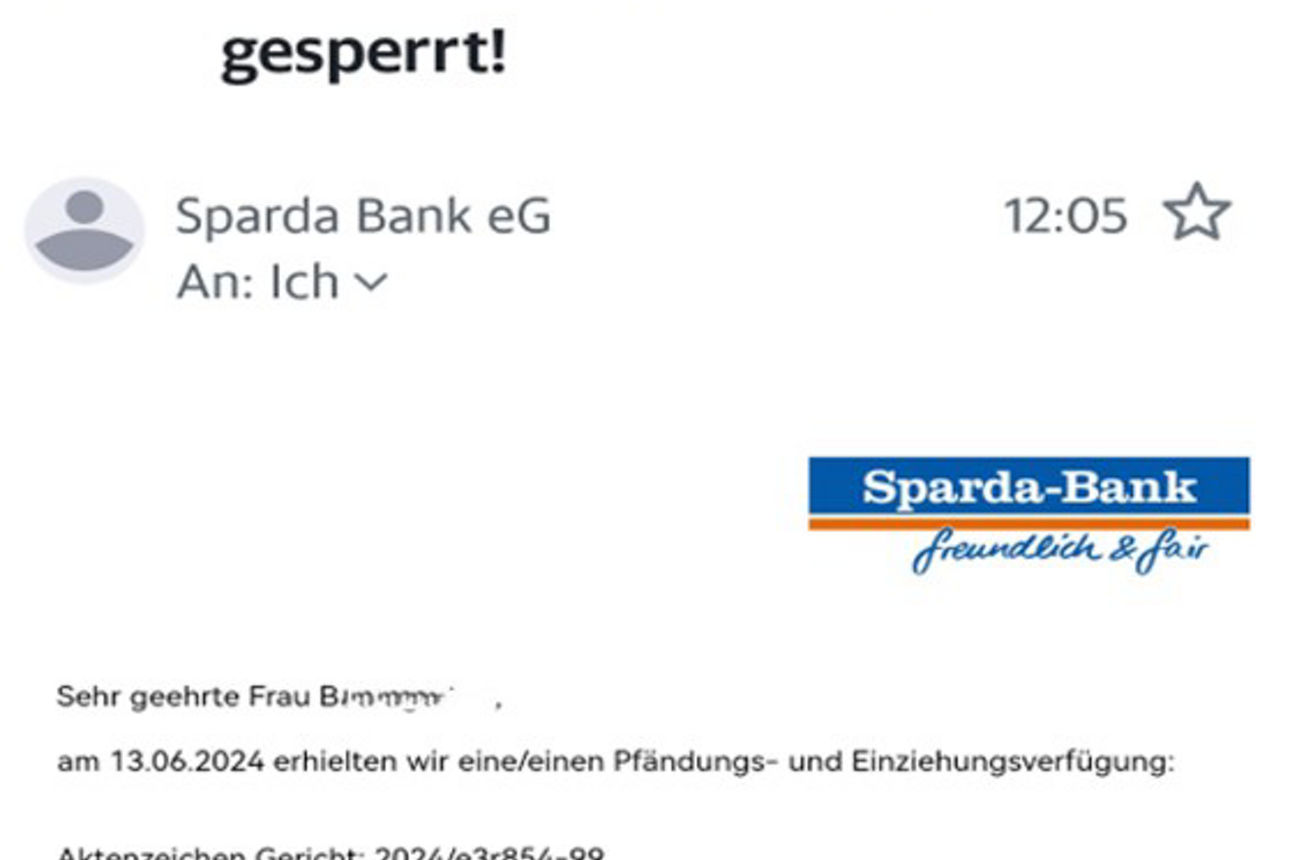 Beispiel eines E-Mail-Betrugs