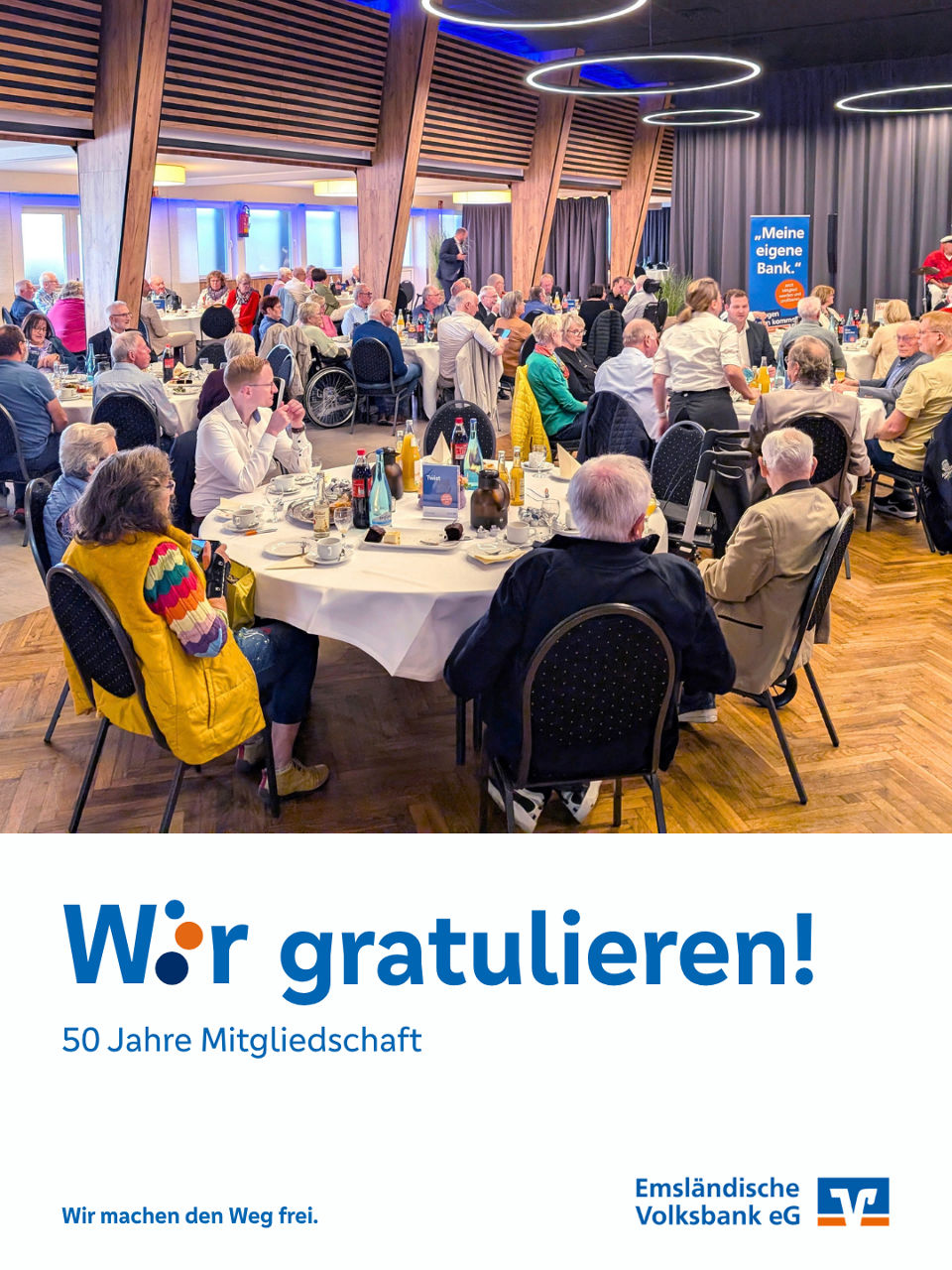 Mitgliederehrung im Saal Kamp