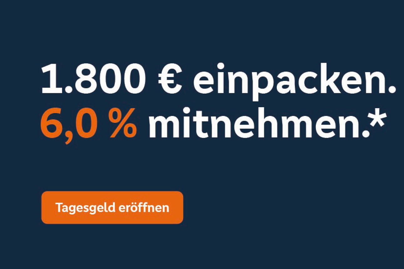 Boarding Pass Aktions-Tagesgeld Flug AVD 2027 mit 6,0 Prozent Zinsen p.a. und 1.800 Euro Freigepäck