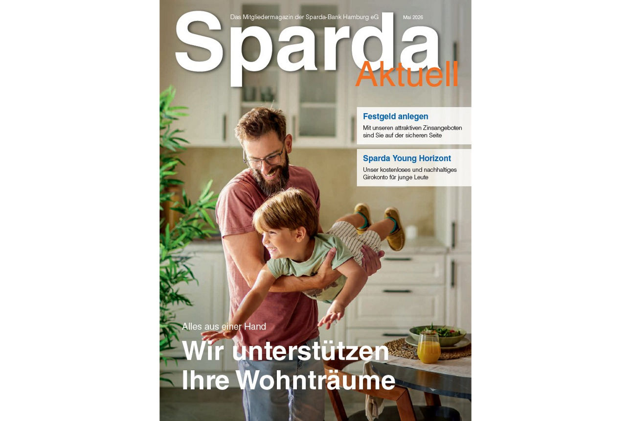 Titelbild aktuelle Ausgabe Mitgliedermagazin Sparda Aktuell 2026-01